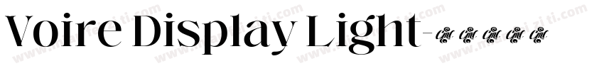 Voire Display Light字体转换